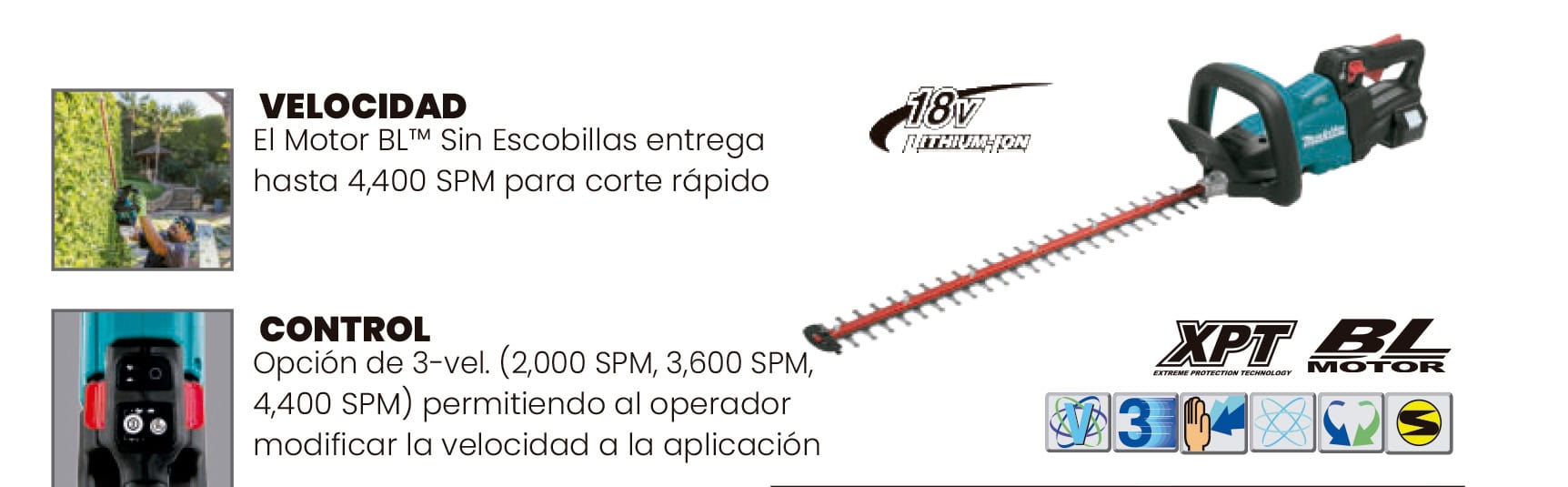 Cortasetos inalámbrico DUH 602