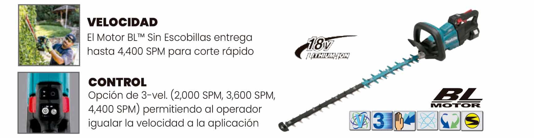 Cortasetos Inalámbrico DUH 751