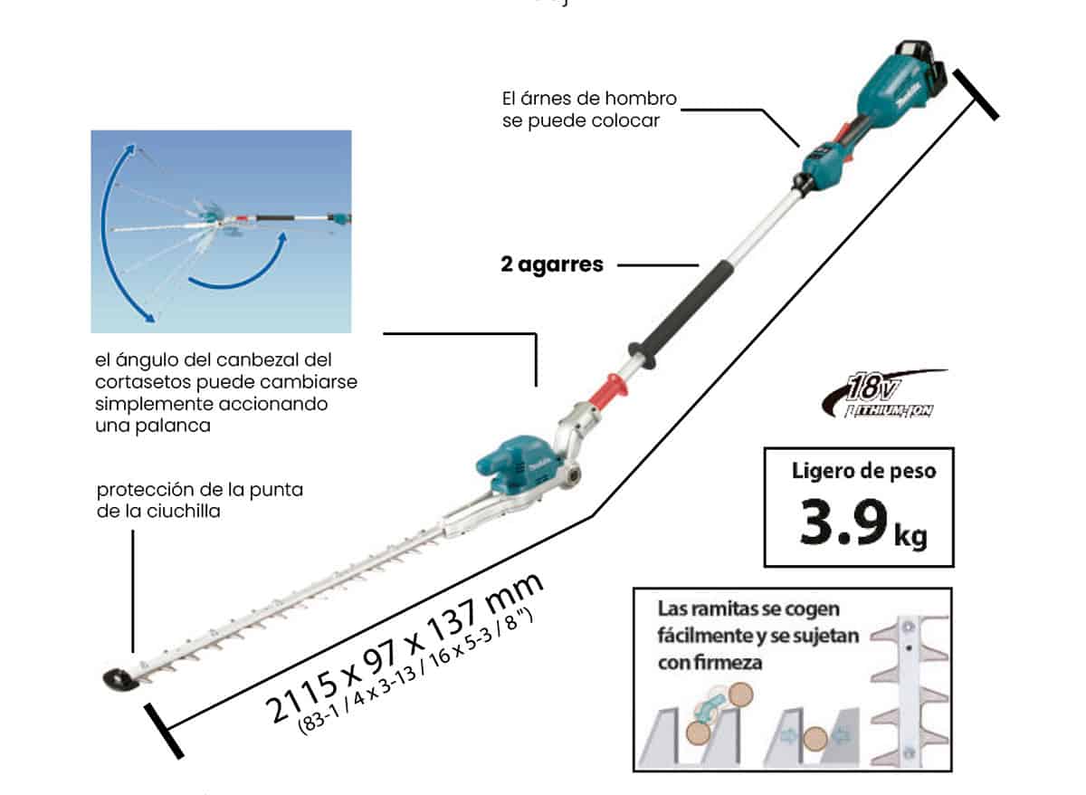 Cortasetos Inalámbrico Makita DUN500W