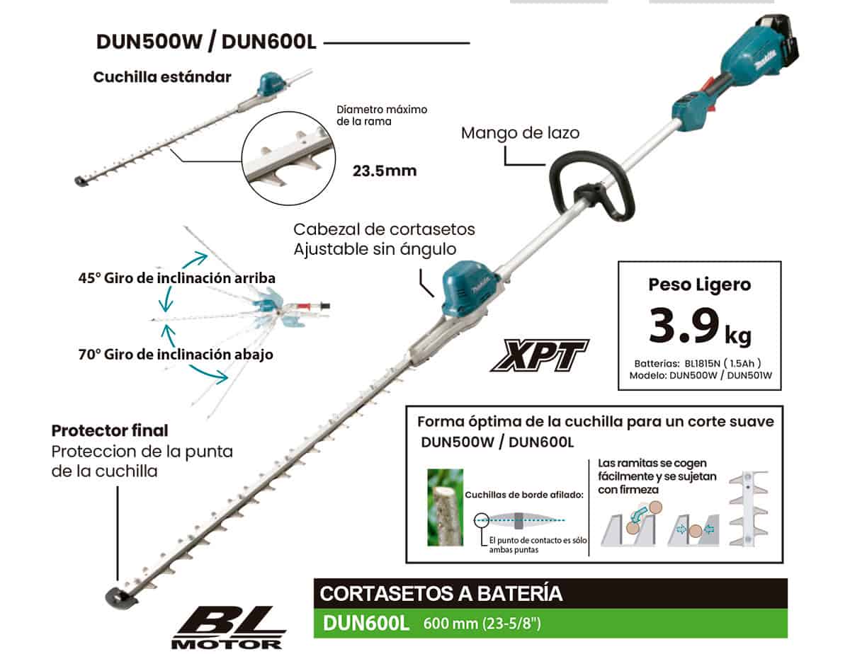 Cortasetos Inalámbrico DUN600L