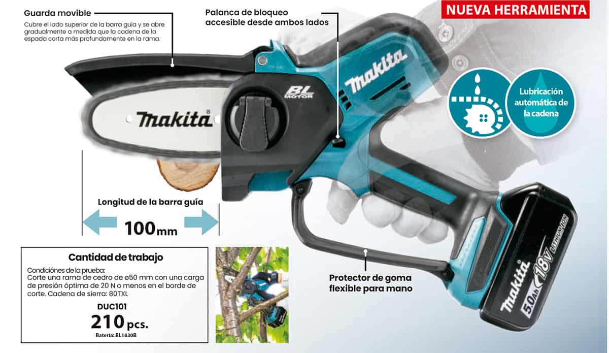Motosierra Inalámbrica Makita DUC101