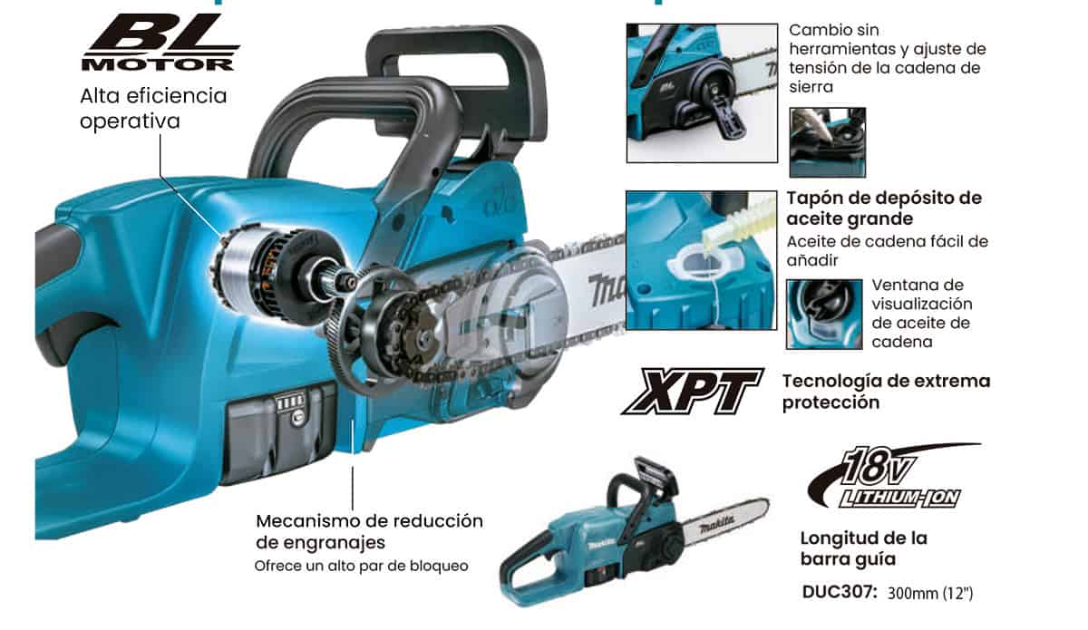 Motosierra Inalámbrica Makita DUC307